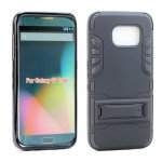 Wholesale Samsung Galaxy S7 Edge Hard Shield Hybrid Case (Black)